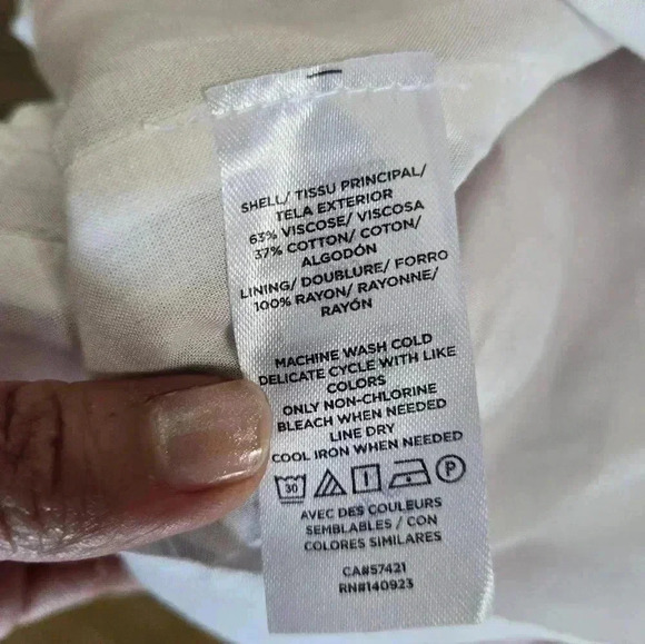 Ann Taylor Loft Coral Large Floral Poppy Square Neck Puff Sleeve Dress 4 - Picture 9 of 15